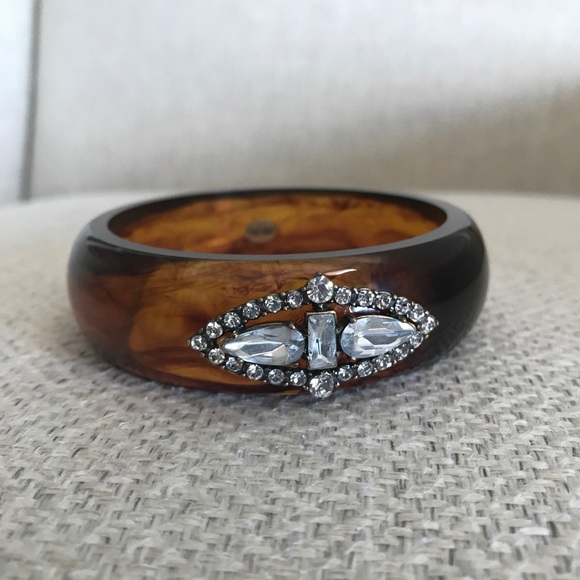 J. Crew x Lulu Frost Crystal Tortoise Shell Cuff - Picture 1 of 7